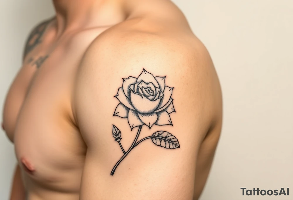 orthodox crown rose palm tattoo idea