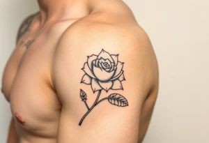 orthodox crown rose palm tattoo idea