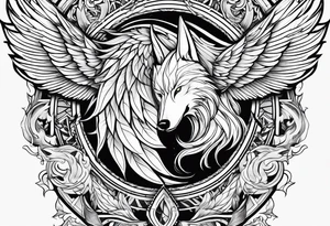 strength, pisces, phoenix, small, nuanced, wolf tattoo idea