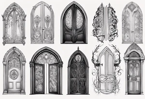 Gothic door tattoo idea