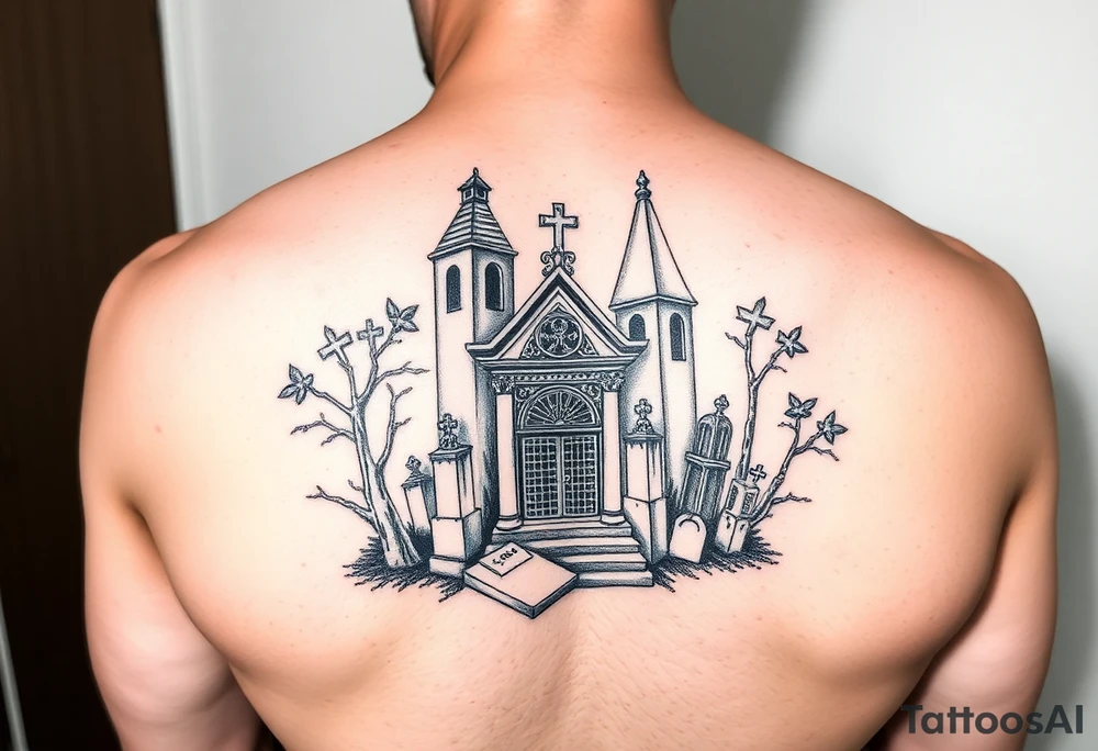 new orleans cemetary themed tattoo tattoo idea