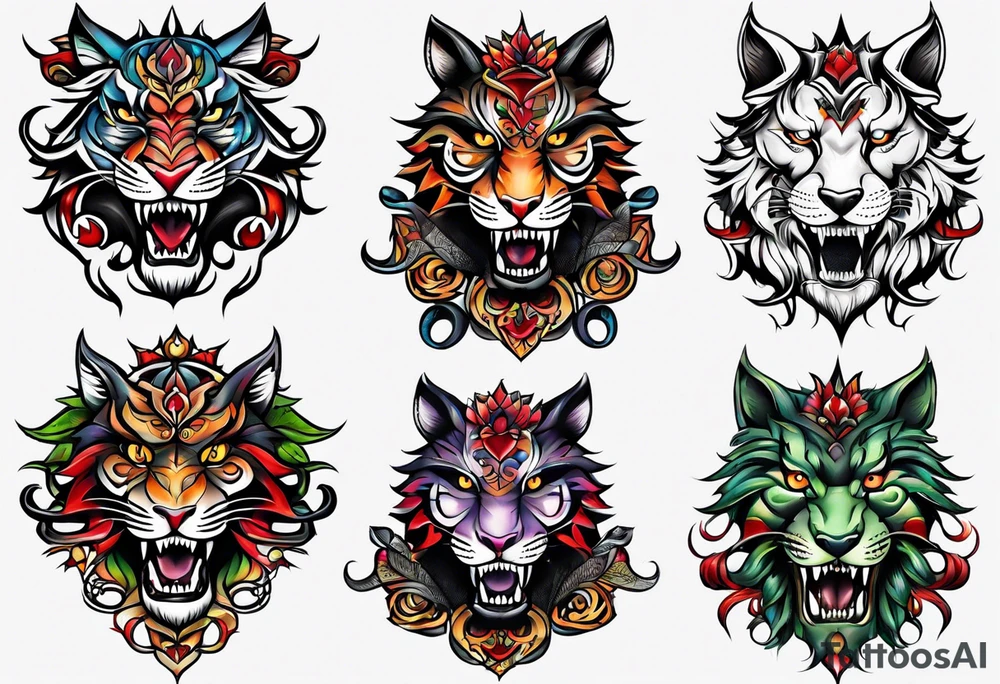 small Cheshire full body tattoo idea