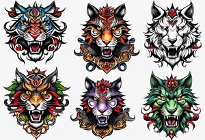 small Cheshire full body tattoo idea