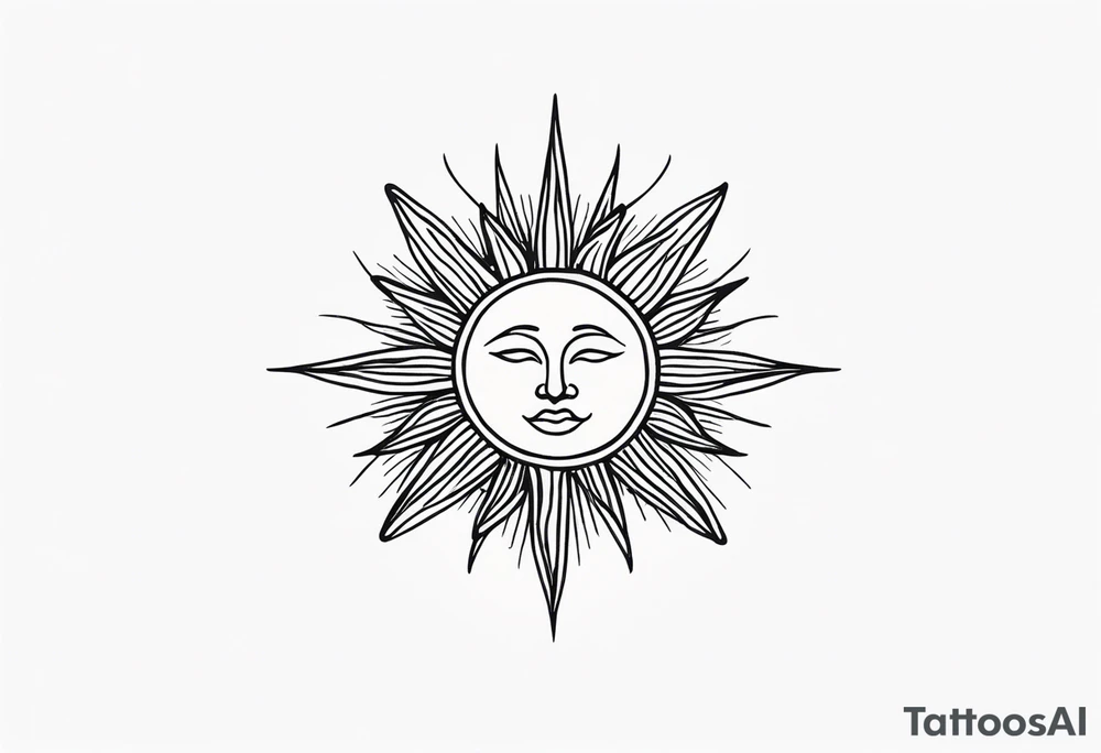 A sun tattoo idea