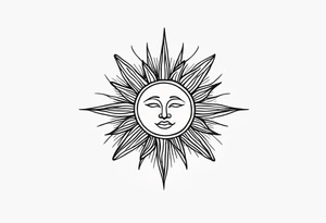 A sun tattoo idea