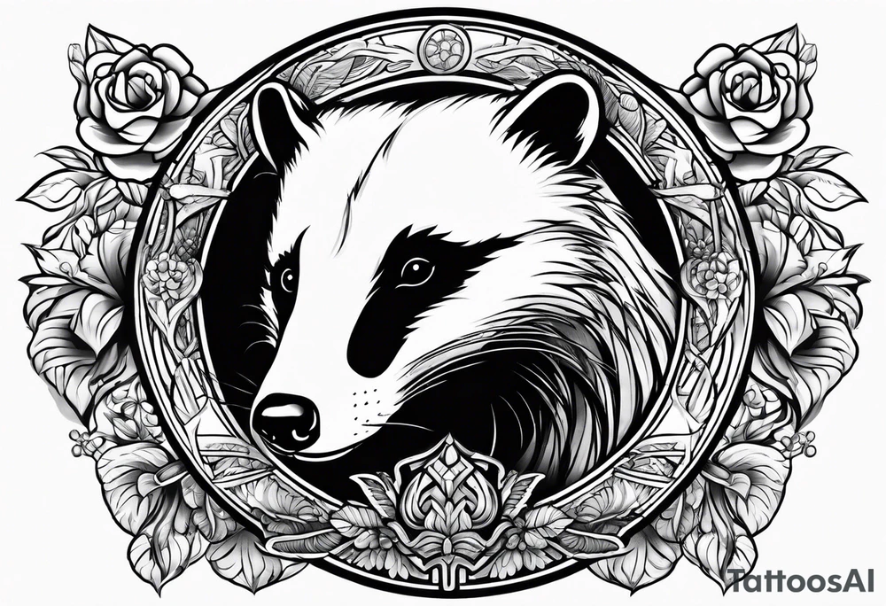 holy badger tattoo idea