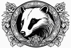 holy badger tattoo idea
