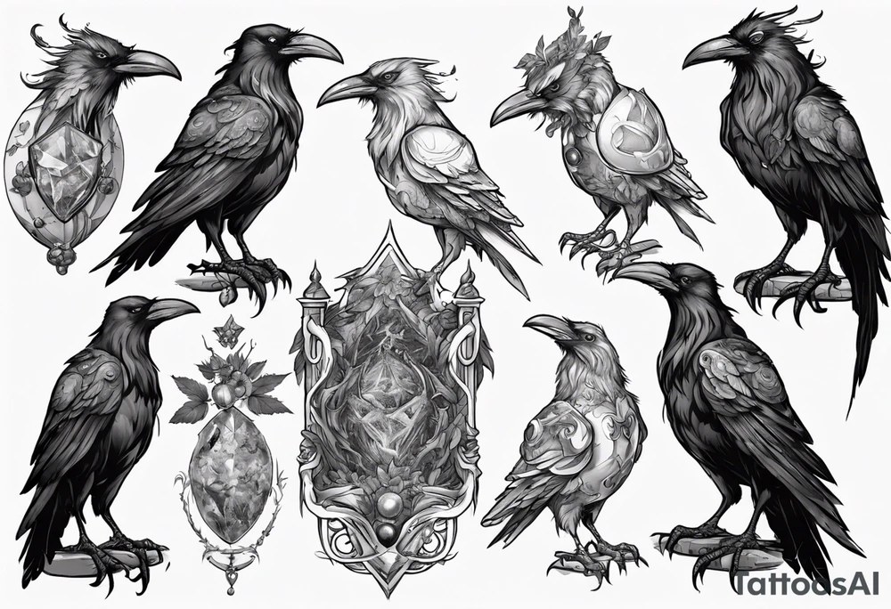 The Demon Raven Stolas, a Prince of Hell who is obsessed with gems, knowledge of astrology and poisonous plants. tattoo idea