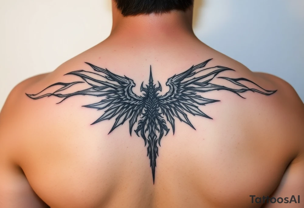dark soul battlefield+spirit tattoo idea