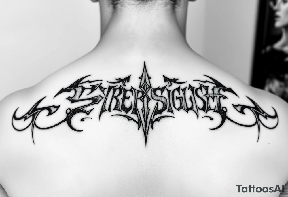 , cyber sigilism font, small, tattoo idea