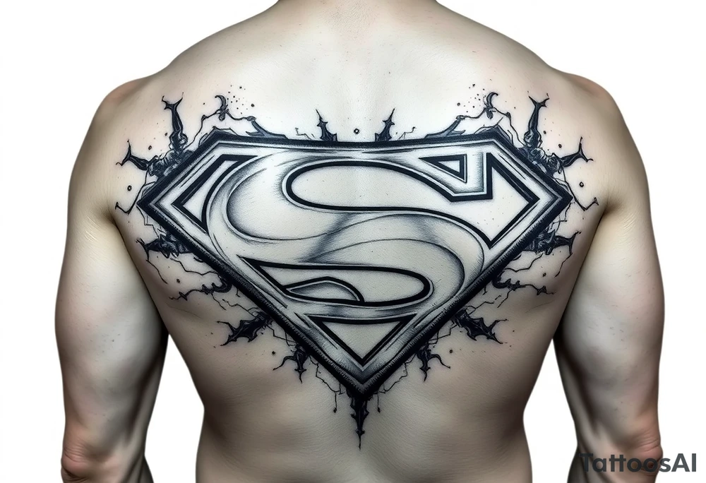 Superman sign in background Emma Ava Blakleigh Deacon Griffin broken clock sands of time sleeve tattoo idea