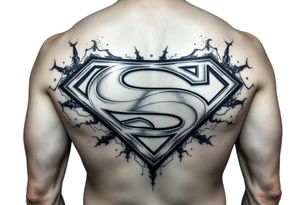 Superman sign in background Emma Ava Blakleigh Deacon Griffin broken clock sands of time sleeve tattoo idea