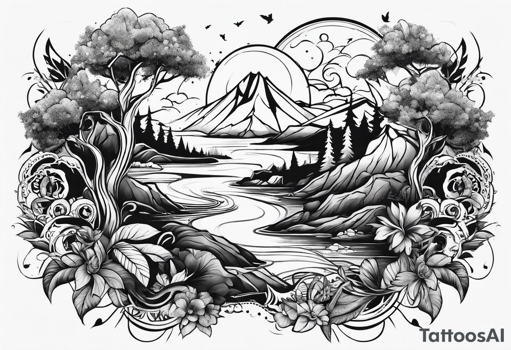 Big nature tattoo tattoo idea