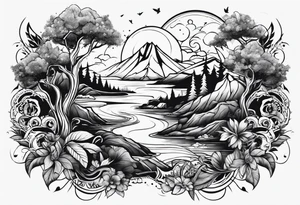 Big nature tattoo tattoo idea