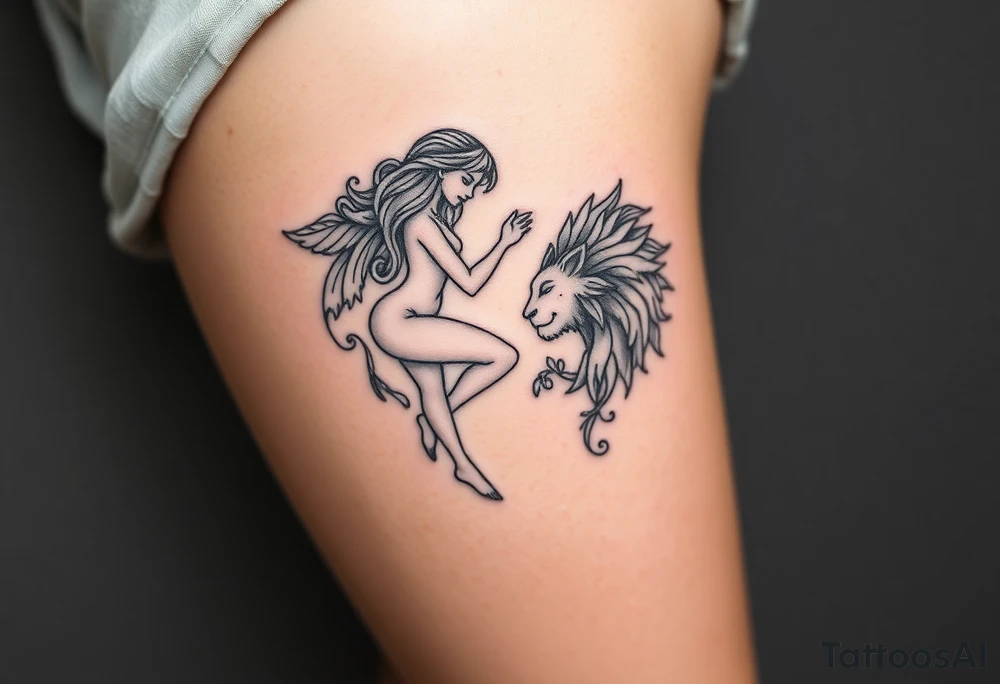 Virgo in love with Leo tattoo idea