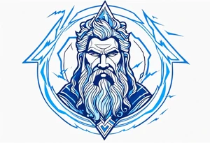 Zeus, blue lightning tattoo idea