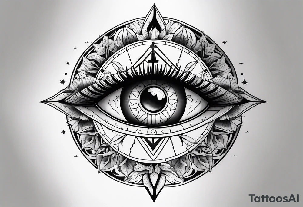Compass
Jungle Plants
All-seeing Eye tattoo idea