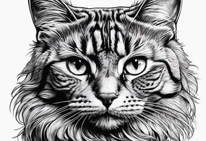 un chat tattoo idea