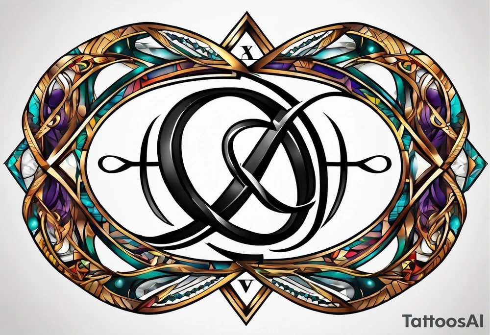 Infinity symbol with Roman numbers tattoo idea