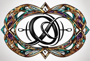 Infinity symbol with Roman numbers tattoo idea