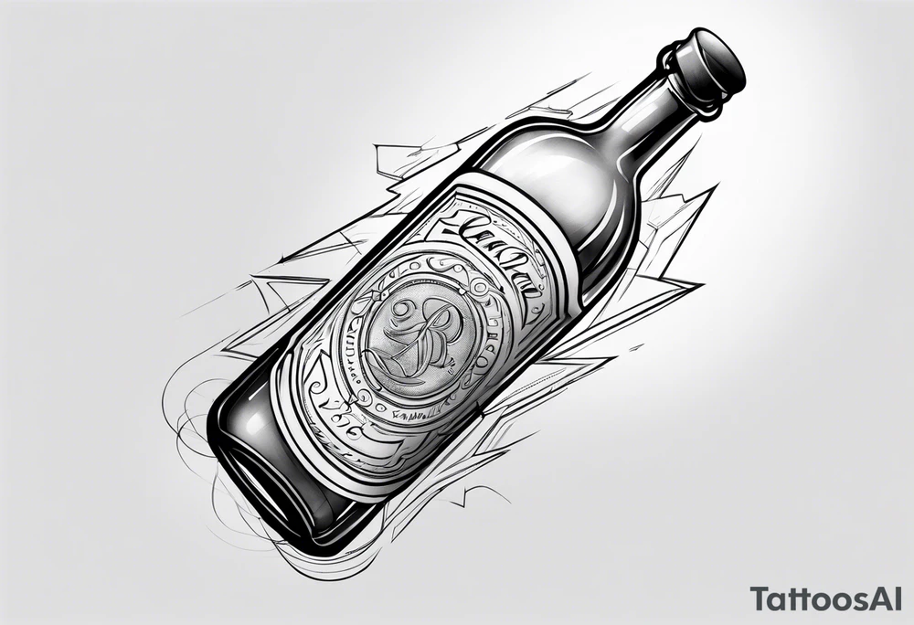 letter in the bottle tattoo idea