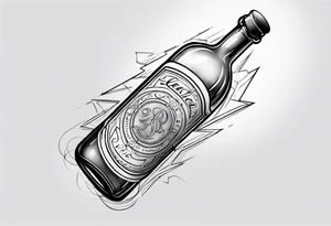 letter in the bottle tattoo idea