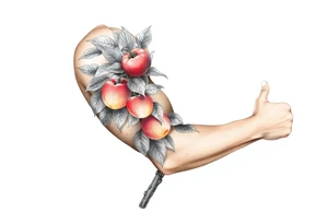 Pepper plant peach tree tattoo idea