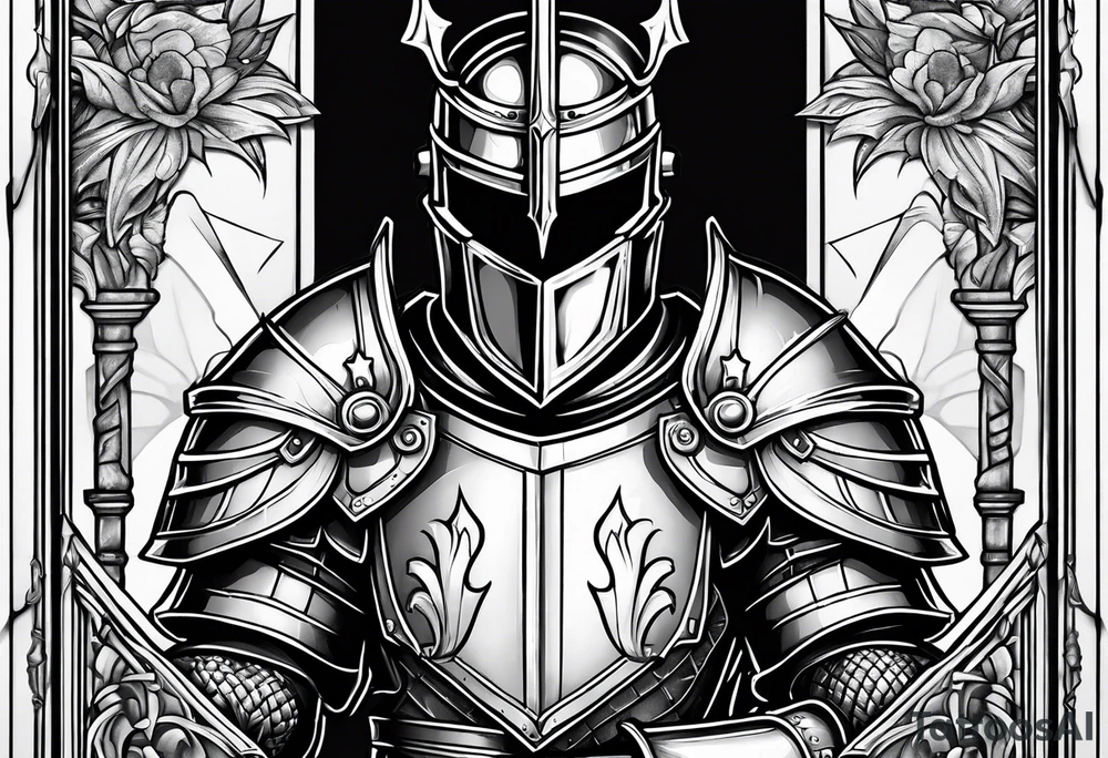 knight in armor tattoo idea