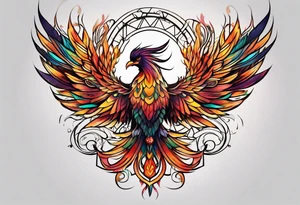 Phoenix artistic tattoo idea