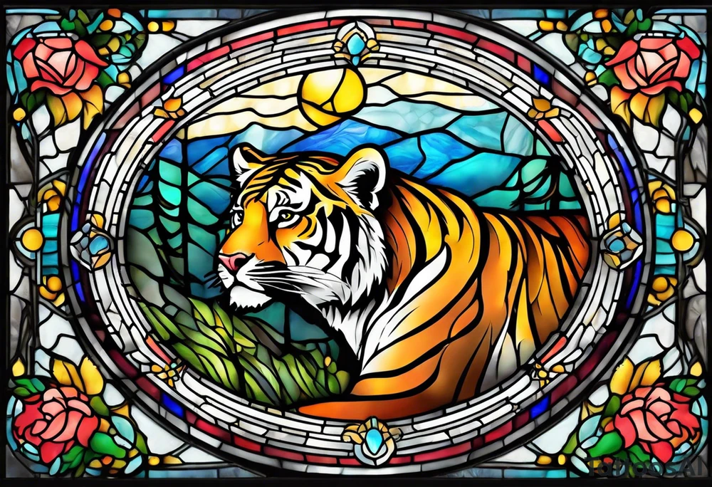 Cub stain glass tattoo idea