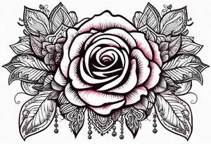 Roses and henna tattoo idea