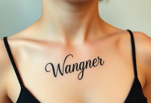 My last name, Wagner, in graffiti font tattoo idea