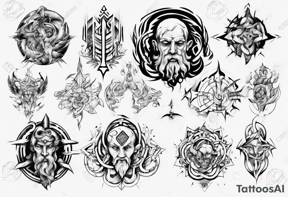 God’s strength and good judgement tattoo idea