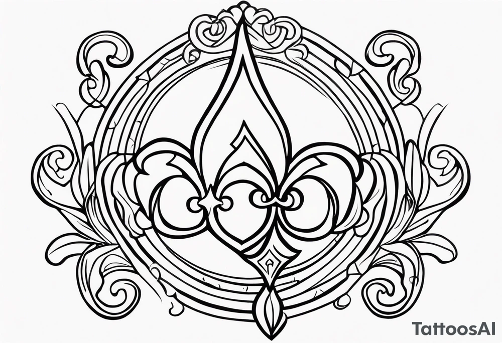 Fleur de lys celtique tattoo idea