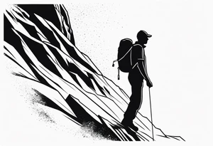 climber at the peak tattoo idea
