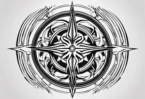 Jedi order symbol between carpe diem writing tattoo idea