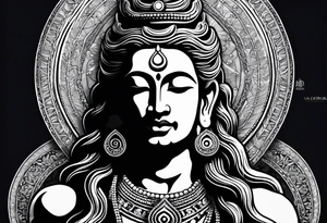 Lord Shiva around with  karma, always positive, nothing deep, spiritual Sanskrit words tattoo idea