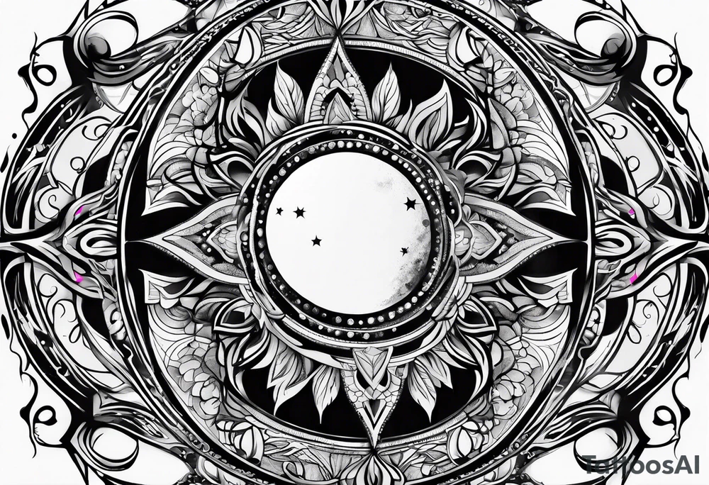 sacred moon tattoo idea