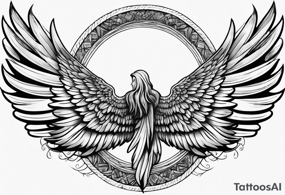 Angel wings tattoo idea