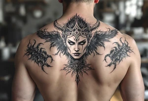 Female Viking fighters tattoo idea