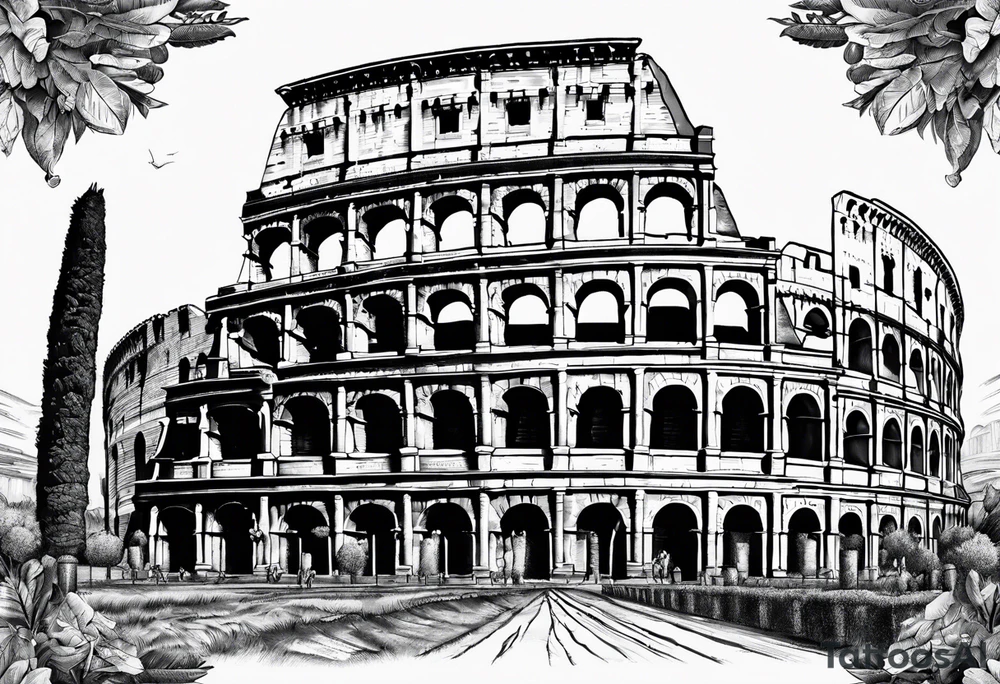 Rome colosseum tattoo idea