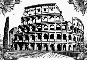Rome colosseum tattoo idea