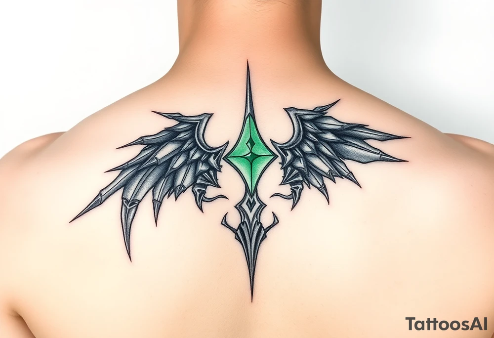 Final fantasy green materia tattoo idea