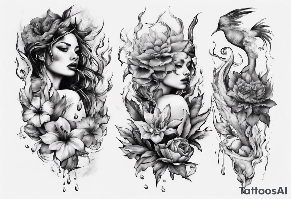 Wasser Nymphe tattoo idea