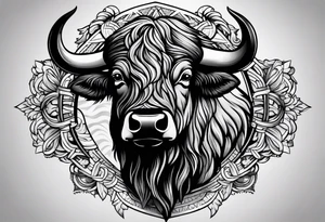 Buffalo face only tattoo idea