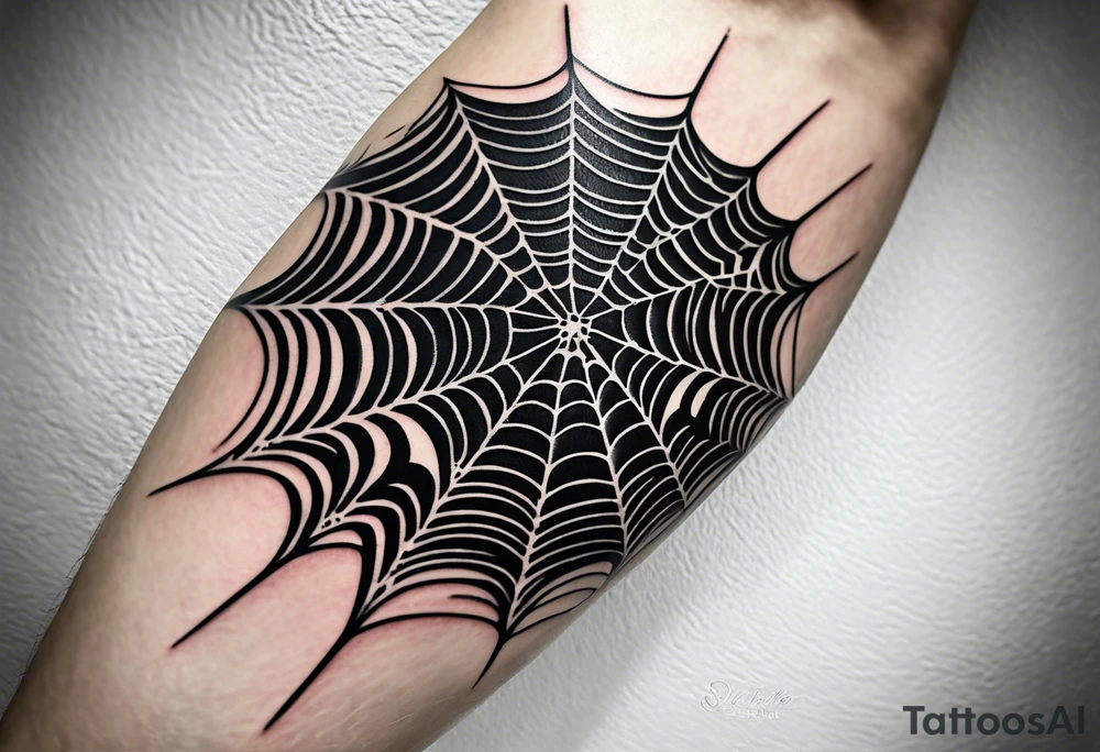 A spider web tattoo for the elbow.
Shorter horizontally, longer vertically. tattoo idea