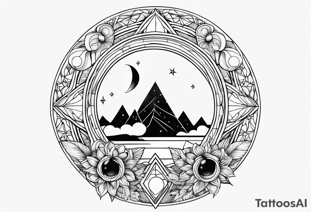 sacred moon tattoo idea
