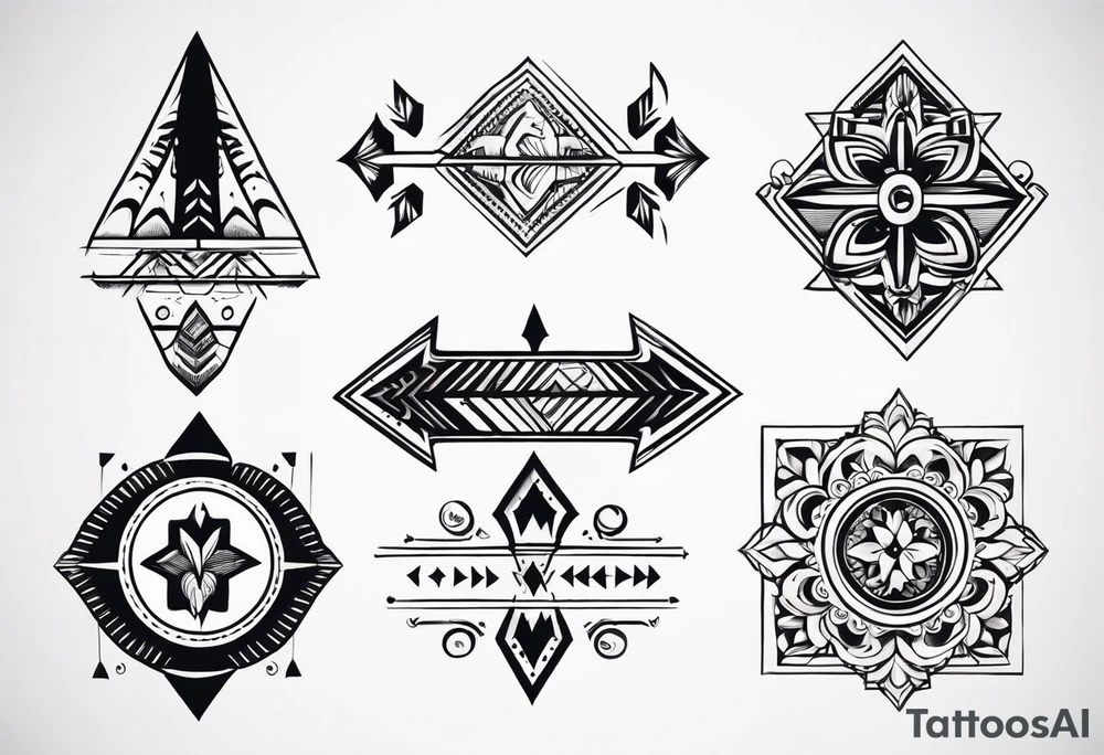 Vintage Arrow: Ornate designs with retro elements tattoo idea