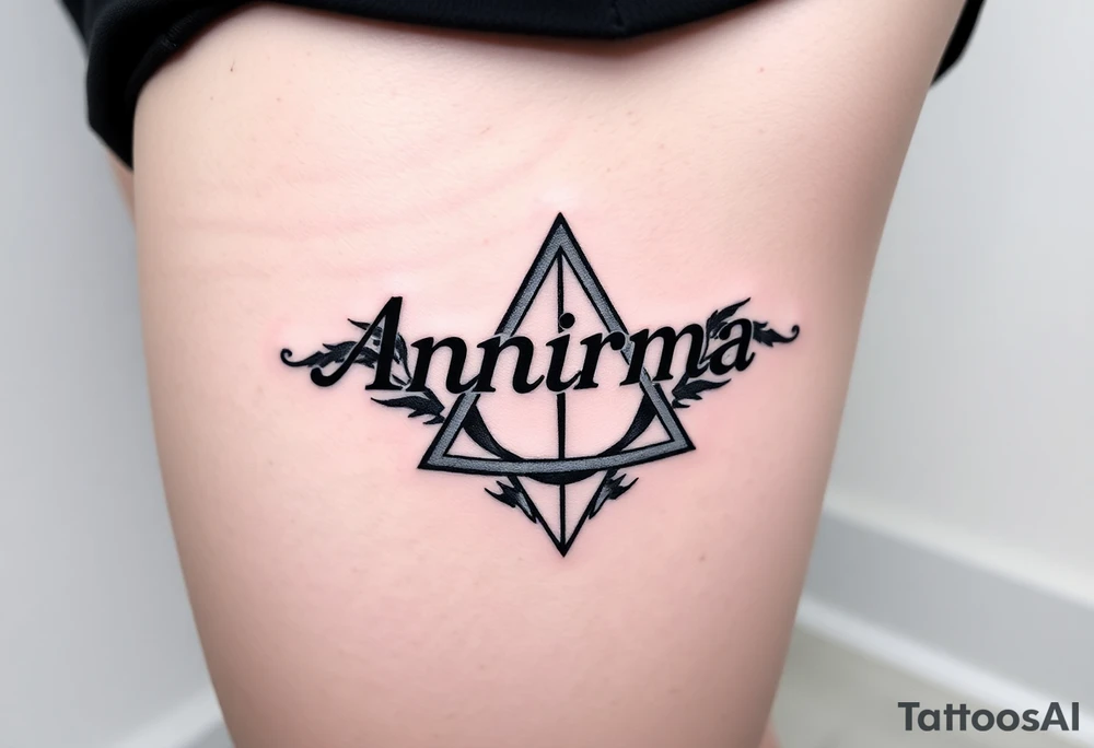 Amanda name, with deathly hallows tattoo idea