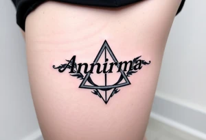 Amanda name, with deathly hallows tattoo idea